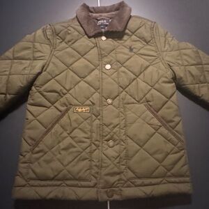 Polo by Ralph Lauren Kids Quilted Hooded Barn Jacket - Olive